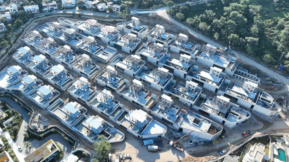 ETS Tur Max Royal Bodrum Villa Projesi Çelik Konstrüksiyon İşleri